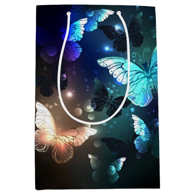 Fluttering Night Butterfly Medium Gift Bag (Front)