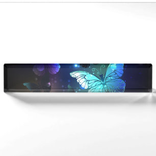 Fluttering Night Butterfly Nameplate