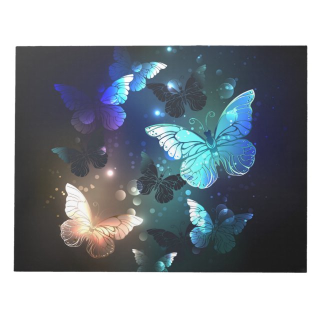 Fluttering Night Butterfly Notepad (Front)