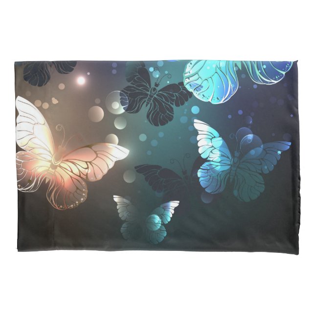 Fluttering Night Butterfly Pillowcase (Front)