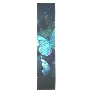 Fluttering Night Butterfly Short Table Runner