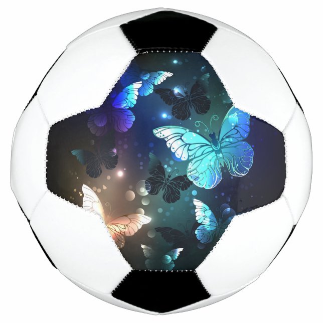 Fluttering Night Butterfly Soccer Ball (Front)
