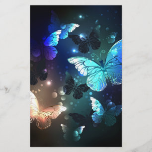 Fluttering Night Butterfly Stationery