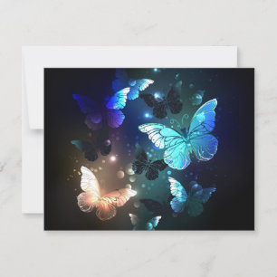 Fluttering Night Butterfly Thank You Card