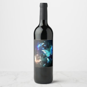 Fluttering Night Butterfly Wine Label