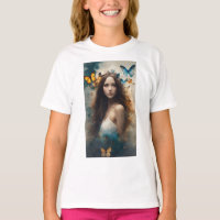 Fluttering Nostalgia: Vintage Butterfly Collage T-