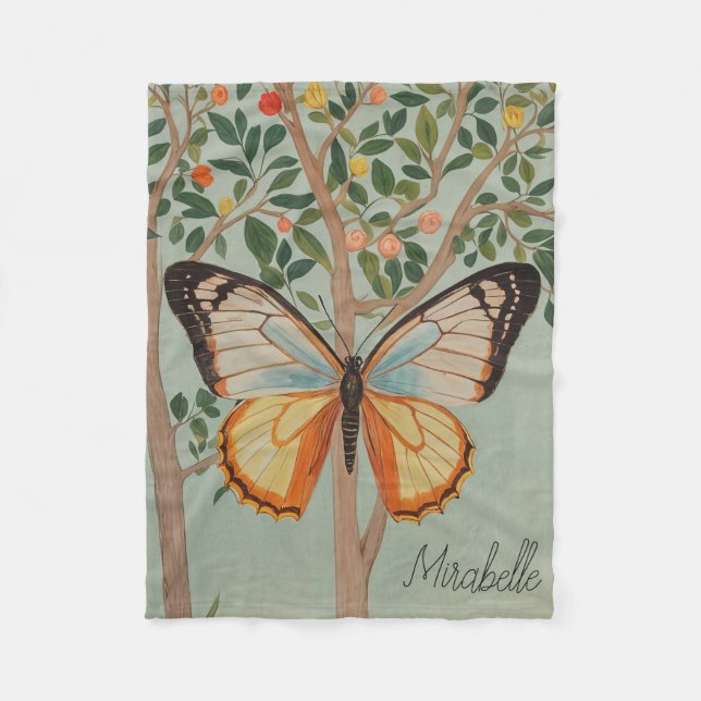 Fluttering Resilience Personalized  Fleece Blanket (Front)