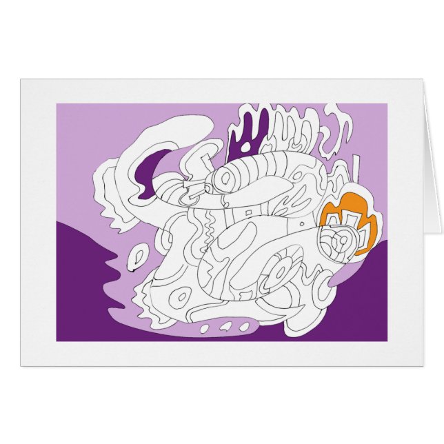 Fluttermoth, carte d'art Abstrait (Devant horizontal)