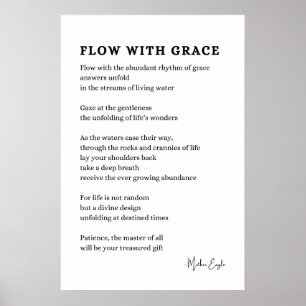 Flux avec Grace Faith poésie murale art poster déc