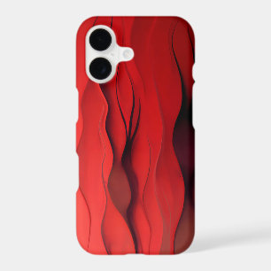 Flux cramoisi – Vagues rouges abstraites de mouvem