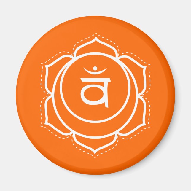 Flux créatif Magnet de Chakra Sacral Orange (Devant)
