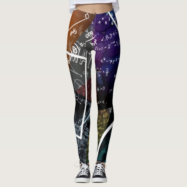 Flux d'algèbre : Leggings d'art mathématique (Devant)