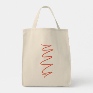 Flux Swirl Canvas Tote Bag - Red