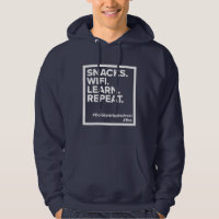 FLVS Snacks. Wifi. Learn. Repeat. Navy Hoodie