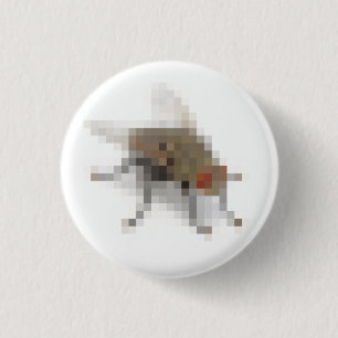 Fly. 1 Inch Round Button
