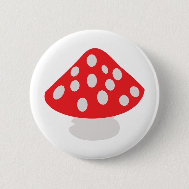 fly agaric icon 2 inch round button (Front)