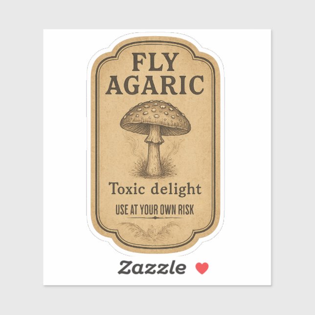Fly Agaric - Toxic Mushroom Apothecary Label (Sheet)