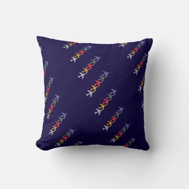 fly / airplanes throw pillow (Front)