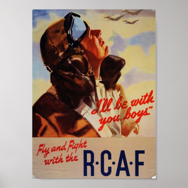 Fly and Fight with the RCAF Poster (Front)