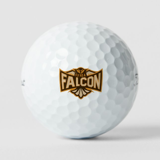 Fly As A Falcon Sepia Golf Balls (Front)