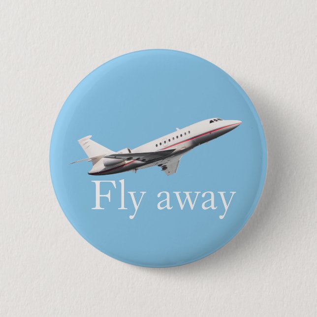 Fly away 2 inch round button (Front)