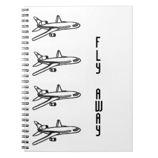 Fly away airplane notebook