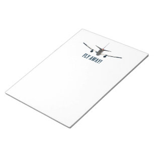 Fly away airplane notepad