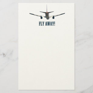 Fly away airplane stationery