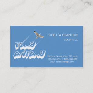 Fly away business card