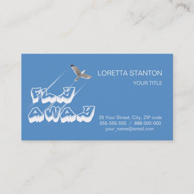 Fly away business card (Front)