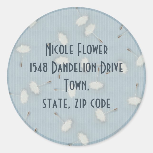 fly away classic round sticker (Front)