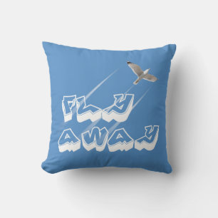 Fly away throw pillow
