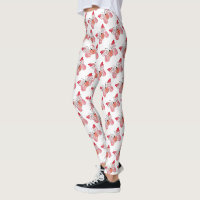 Fly Away to Be Happy Pink Shiny Butterfly Leggings