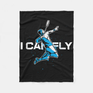 Fly Badminton Player Shuttle Trainer Racket Sports Fleece Blanket