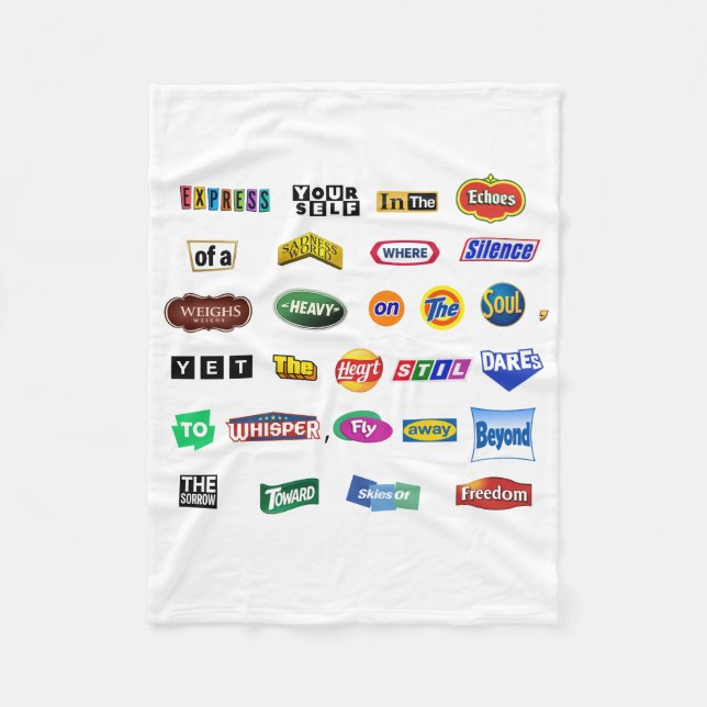 Fly Beyond Sorrow Fleece Blanket (Front)