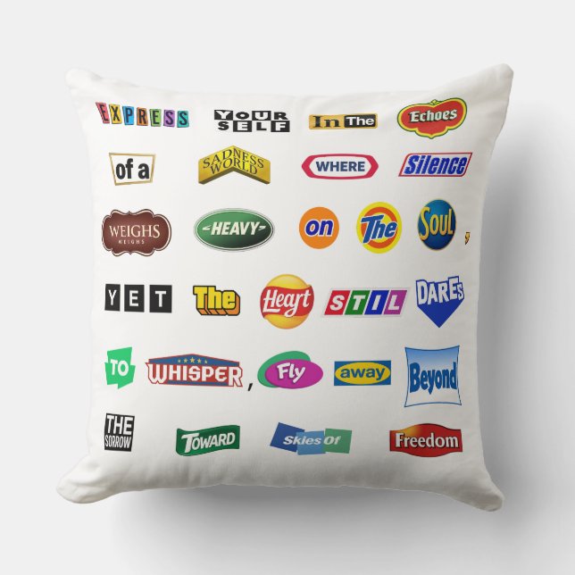 Fly Beyond Sorrow Throw Pillow (Front)
