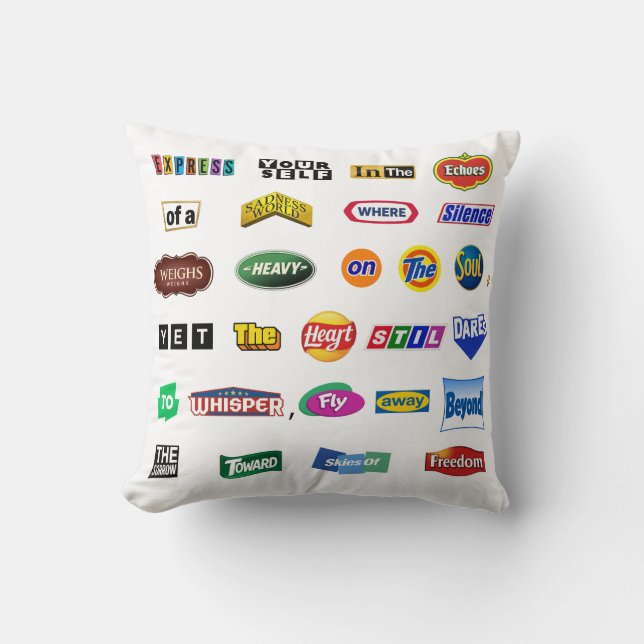 Fly Beyond Sorrow Throw Pillow (Front)
