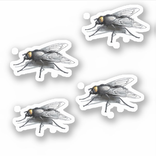Fly Buddy 4 small contour stickers (Front)