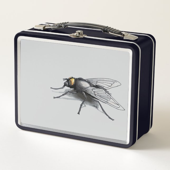 Fly Buddy black and grey lunchbox (Front)