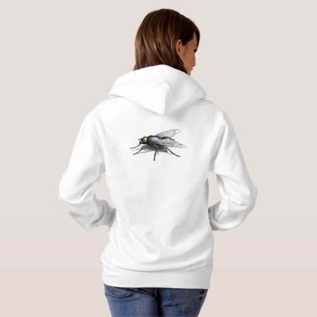 Fly Buddy femme sweat - shirt à capuche blanche (Dos entier)
