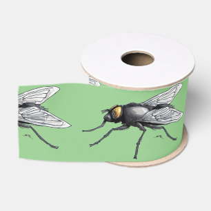 Fly Buddy green ribbon spool Grosgrain Ribbon
