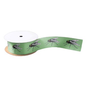 Fly Buddy green ribbon spool Satin Ribbon