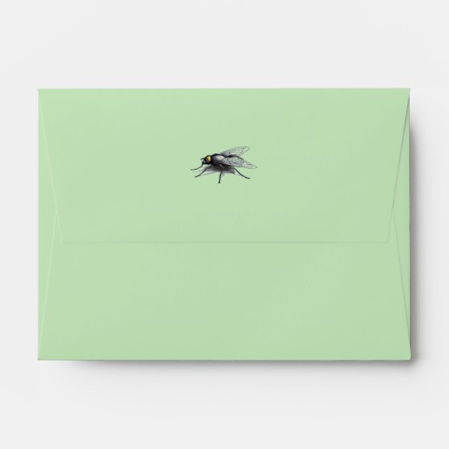 Fly Buddy green small envelopes back (Back (Top Flap))