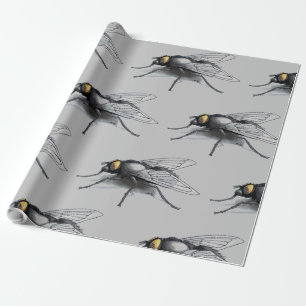 Fly Buddy grey glossy wrapping paper