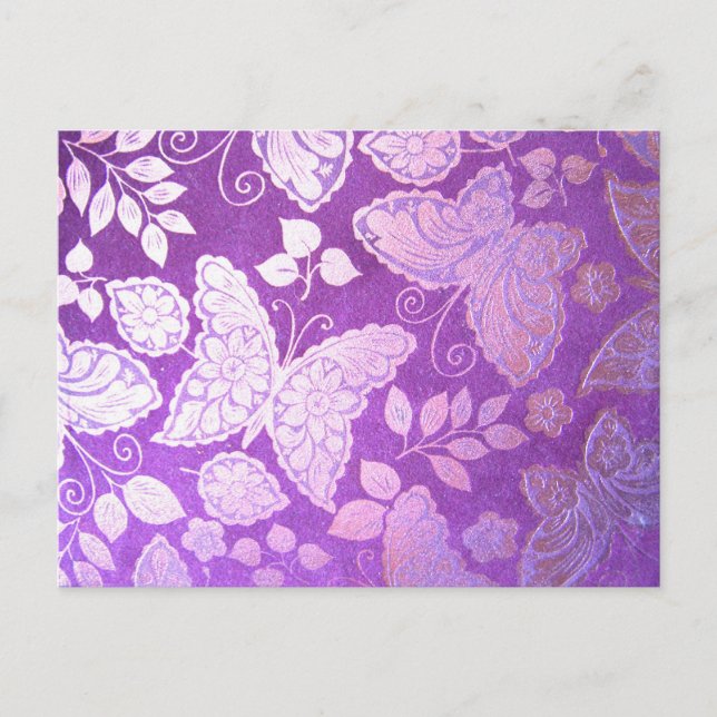 fly by butterfly design postcard (Front)