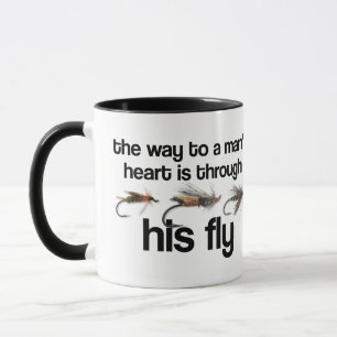Fly Fish Man's Heart Mug