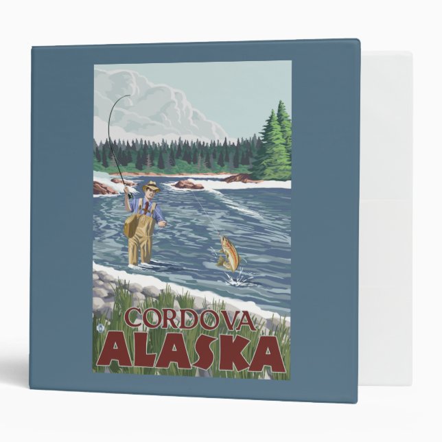 Fly Fisherman - Cordova, Alaska Binder (Front/Inside)
