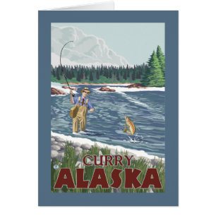 Fly Fisherman - Curry, Alaska