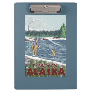 Fly Fisherman - Dawson, Alaska Clipboard