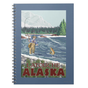 Fly Fisherman - Latouche, Alaska Notebook